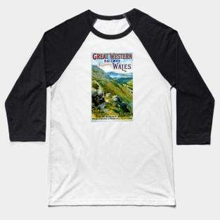 Wales Great Western Railway - Vintage Travel Baseball T-Shirt